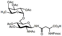 Sussex Research Related Products - Fucose N-Acetyl-D-glucosamine: Fmoc-Asn(Fucα(1-6)GlcNAc)-OH (Peracetate)