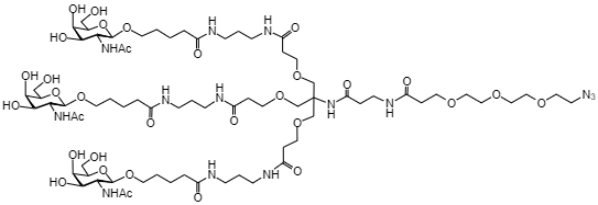 Sussex Research Related Products - Tris-β-GalNAc-β-Ala-PEG3-N<sub>3</sub>