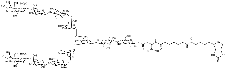 Sussex Research Related Products - Biantennary N-Glycan: A2 (Disialo 2,6) Glycan-sp-Biotin (6-aminohexanoic acid spacer)