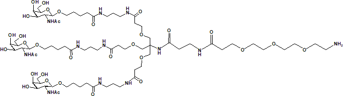 Sussex Research Related Products - Tris-GalNAc-β-Ala-PEG3-NH<sub>2</sub>